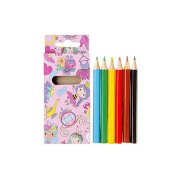 Conjunto de 6 l&aacute;pis de cor - Princesa (24 un.)