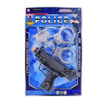 Set de Pol&iacute;cia de Brinquedo com Metralhadora, Algemas e Emblema (6 un.)