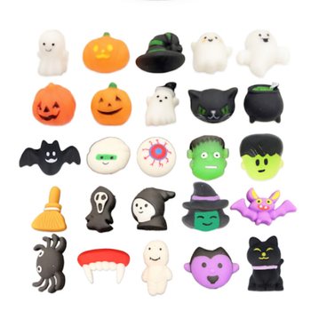 MIX DE FIGURAS SQUISHY DE HALLOWEEN EM BALDE (25 un.)