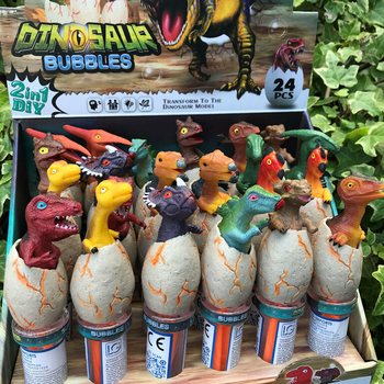 Varinhas de Bolhas de Sab&atilde;o Dinossauro 3D (Display de 24 unidades)