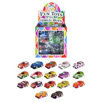 Mini Carros de Fricção "Pull Back" em Expositor (48 unid.)