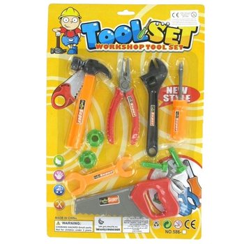 Grande Conjunto de Ferramentas de Brinquedo em Cartão (8 pcs.)