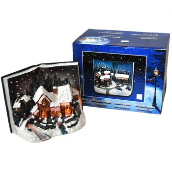Vila de Natal em Forma de Livro com Ilumina&ccedil;&atilde;o Glow
