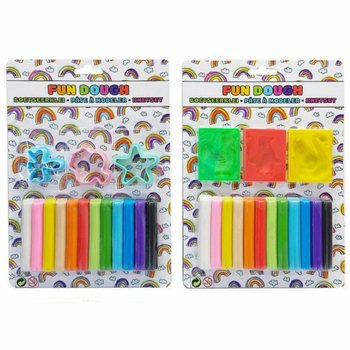 Cart&atilde;o Grande: Plastilina e Moldes (12 Rolos)