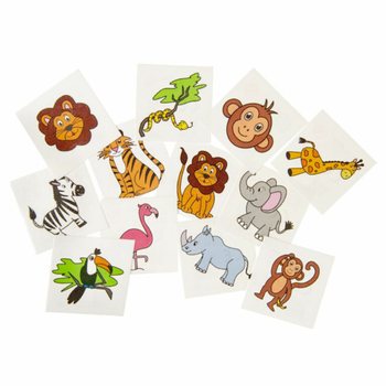 Tatuagens Divertidas - Expositor Animais da Selva (48 Packs)