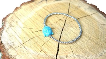 Pulseira Estilo Ibiza Prateada com Buda (1 un.)