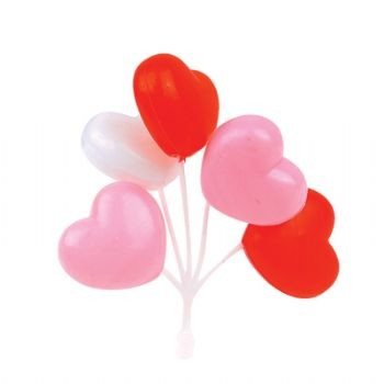 Topper para Cupcake - Molho de Balões de Coração (27 un.)