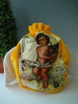 Saco de Presente Pequeno em Pele Sintética com Asas de Anjo (Pack de 2)