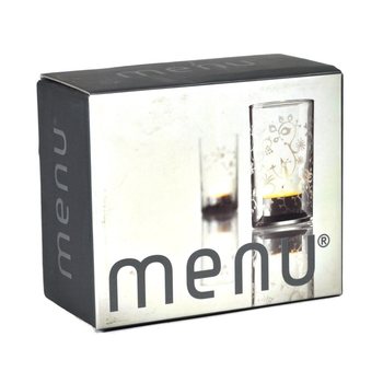 MENU - Porta-velas com padrão fosco, conjunto de 2 (1 conj.)