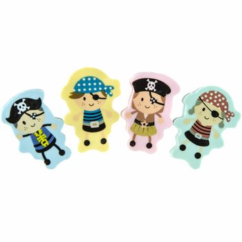 Conjunto de Borrachas Figuras Piratas - 2 Pe&ccedil;as em Display