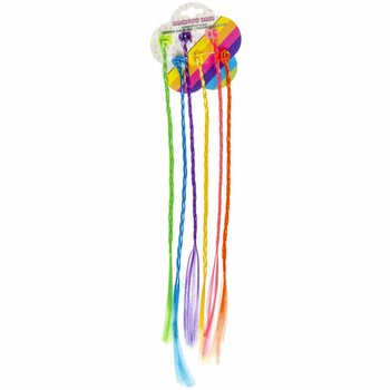Tranças de Cabelo Arco-íris 6 peças em cartão (24 unidades)