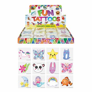 Tatuagens Temporárias para Meninas | Expositor de 48 Packs (12 pzs por Pack)