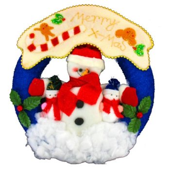 Pendurante de Porta de Natal Grande em Tecido