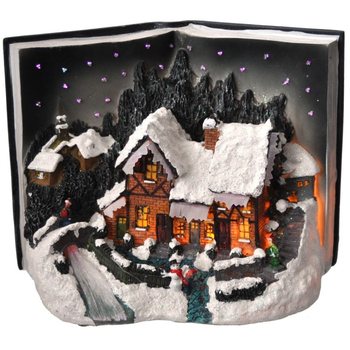 Vila de Natal em Forma de Livro com Ilumina&ccedil;&atilde;o Glow