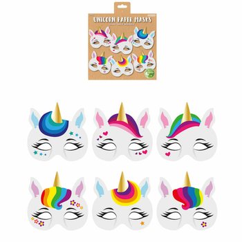 ECO-FRIENDLY - MÁSCARAS DE PAPEL DE UNICÓRNIO (12 unidades)