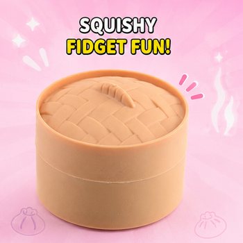 RAGE - Squishy SUGAR EDITION Bun Dumplings PEQUENO (5.3 x 5.3 x 4.1 Cm) Viral 2026 Fidget Toy (24 un.)