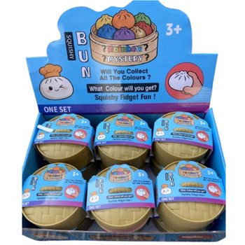 RAGE - Dumplings Squishy Bun GRANDES (8.5 x 8.5 x 4.8 cm) - Brinquedo Fidget Viral 2026 (12 un.)