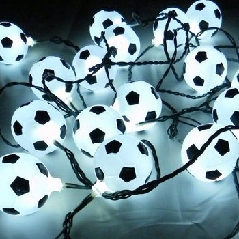 Grinalda de Luzes Futebol PRETO/BRANCO 10 L&acirc;mpadas (9 un.)