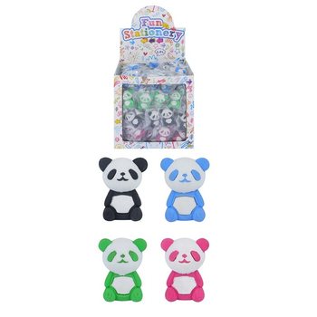 BORRACHAS MODELO: PANDAS EM EXPOSITOR (128 un.)