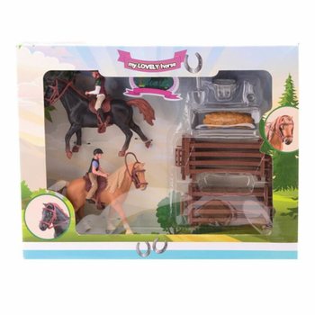 MY LOVELY HORSE - XL - 2x CAVALOS DE BRINQUEDO COM GRANDE EST&Aacute;BULO - EM CAIXA DE OFERTA (1 un.)