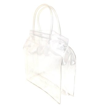Saco de Embalagem Transparente de Luxo com Fundo de Bloco e Pega Resistente 18,5x18cm (25 un.)