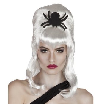 Peruca - Cabelo Branco com Aranha (1 un.)