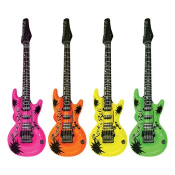 Guitarra Insuflável Mix Neon - 95cm (12 unidades)