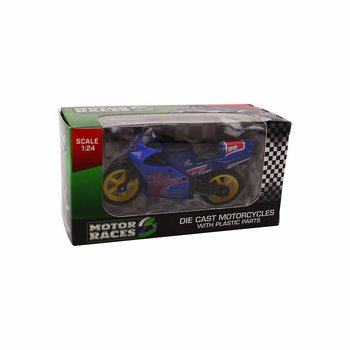 MOTOCICLO SUPER SPORT DIE CAST, ESCALA 1:24 EM EXPOSITOR (24 unid.)