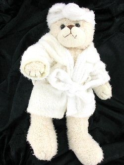 Urso de pelúcia com roupão