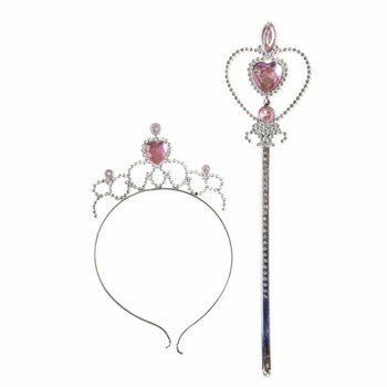 VARINHA DE PRINCESA + TIARA EM CART&Atilde;O (12 unid.)