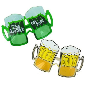 Óculos Divertidos de Copo de Cerveja Sortidos (12 un.)