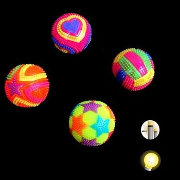 Bola saltitona com picos luminosa (12 un.)