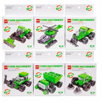 Blocos de Constru&ccedil;&atilde;o BRICKS - Ve&iacute;culos Agr&iacute;colas (12 Unid.)