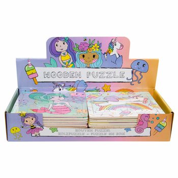 Expositor de Puzzles de Madeira para Meninas (24 unidades)