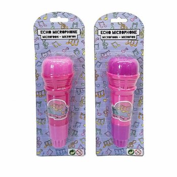 Microfone com Eco Cor-de-Rosa para Menina em Cartão (12 un.)