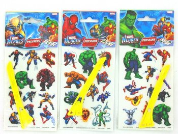 CALCOMANIAS / AUTOCOLANTES MARVEL HEROES (24 un.)