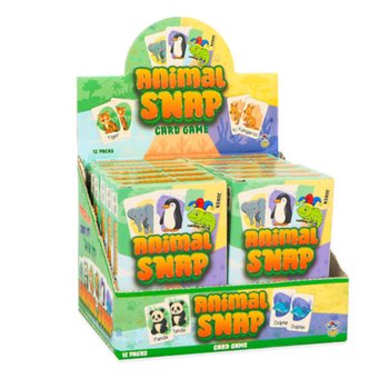 JOGO DE CARTAS ANIMAL SNAP - JOGO COM ANIMAIS DE 36 CARTAS - EM DISPLAY (12 un.)
