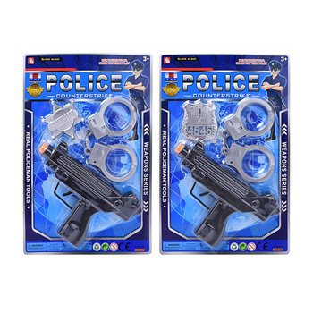 Set de Pol&iacute;cia de Brinquedo com Metralhadora, Algemas e Emblema (6 un.)
