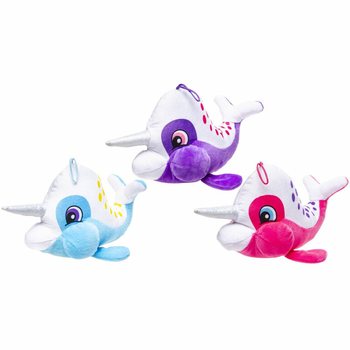 Narval de Pel&uacute;cia com Chifre - 23 cm - Cores Mistas (12 un.)