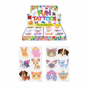 Tatuagens Divertidas: Gatos e Cães (Expositor de 96 unidades)