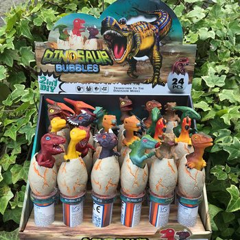 Varinhas de Bolhas de Sab&atilde;o Dinossauro 3D (Display de 24 unidades)