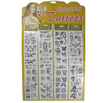 TATUAGENS TEMPORÁRIAS EM CARTÃO (24 un.)