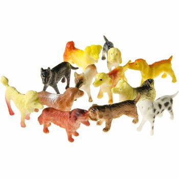 Conjunto de 12 Figuras de Brincar C&atilde;es e Gatos