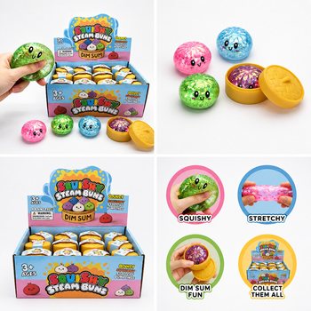 RAGE - Squishy Dumplings de Glitter PEQUENO (5.5 x 5.5 x 3 cm) - Viral 2026 Fidget Toy (24 un.)