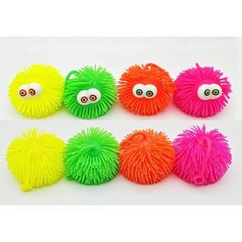 BOLA PUFFER COM OLHOS - 10CM - EM DISPLAY (12 un.)
