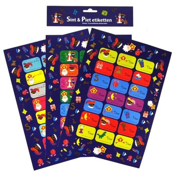 3 FOLHAS - ETIQUETAS DE PRENDA SINTERKLAAS (12 un.)
