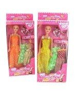 Boneca de Moda My Lovely Girl com Vestidos e Brincos
