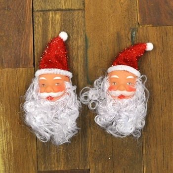 Pequenas cabeças de Pai Natal, conjunto de 2 (12 conjuntos)