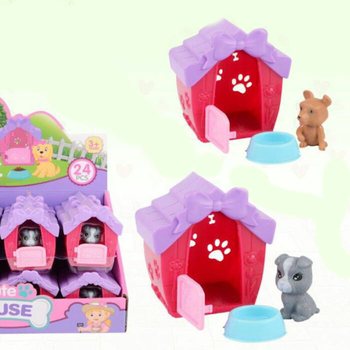CASINHA DE ANIMAIS COM MASCOTE EM EXPOSITOR (24 un.)