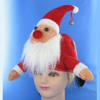 GORRO PAI NATAL NA CABE&Ccedil;A (3 un.)